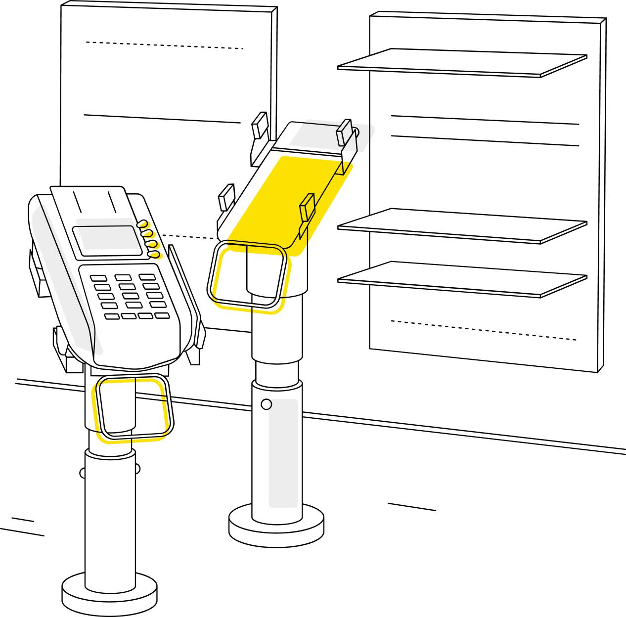 Держатели для кассовых аппаратов 