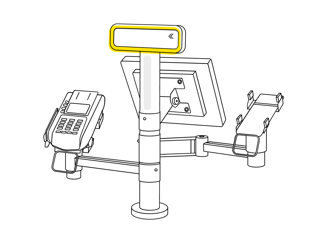Рисунок полного комплекта оборудования для касс