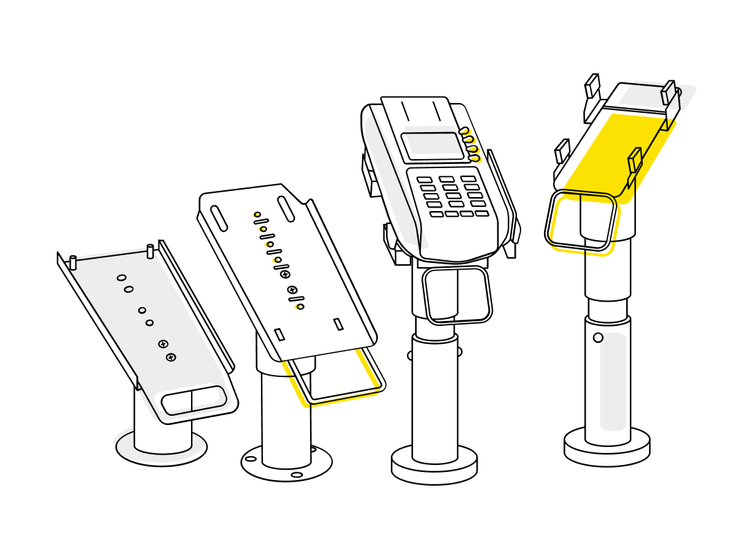Рисунок держателей для терминалов